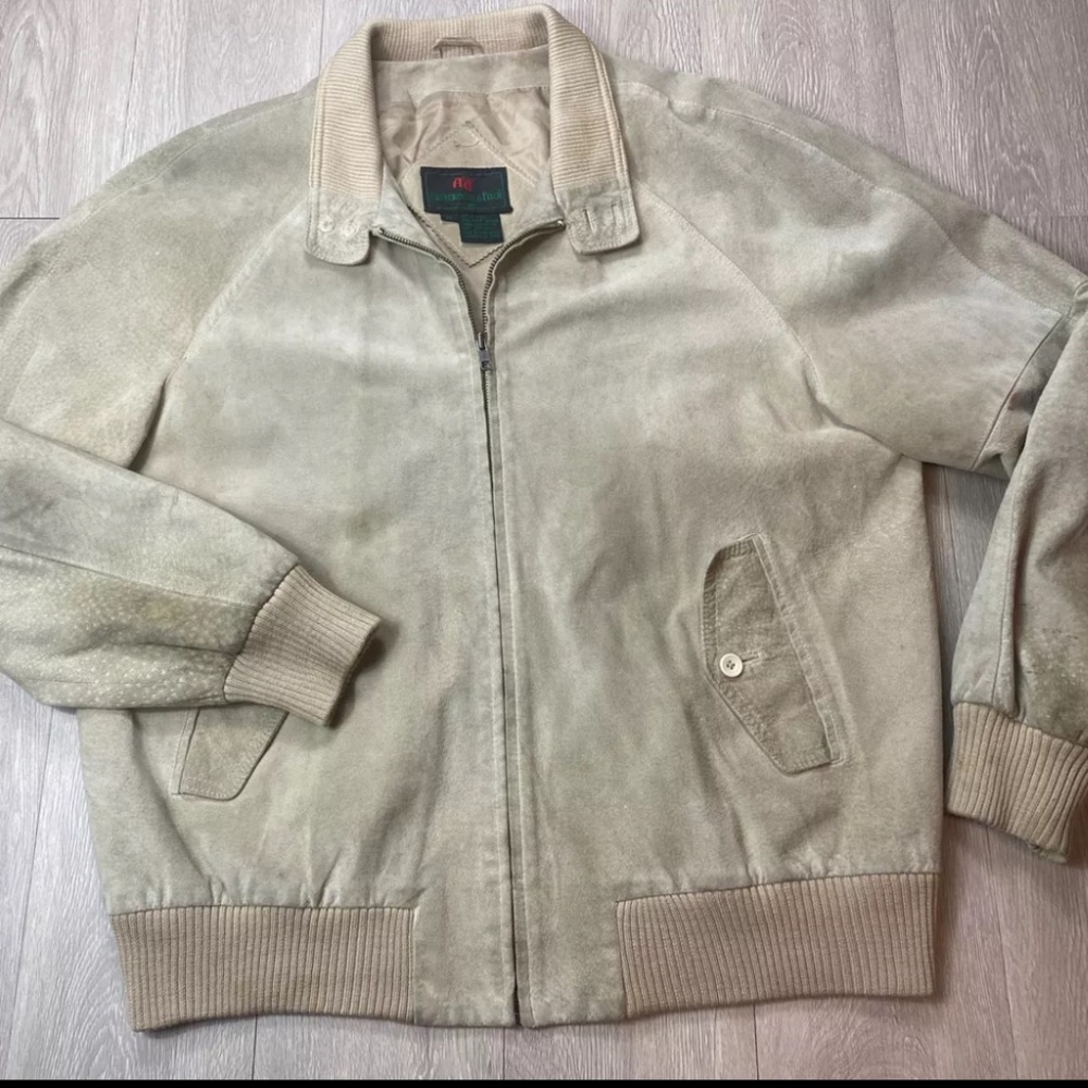 AUTHENTIC VINTAGE 1980s Abercrombie & Fitch Suede Harrington Jacket